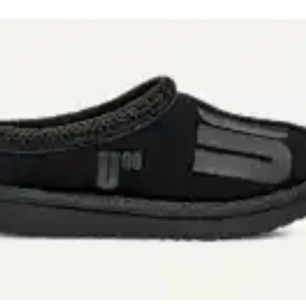 UGG Kids' Tasman II Scatter Graphic slippers black suede Sz 12
